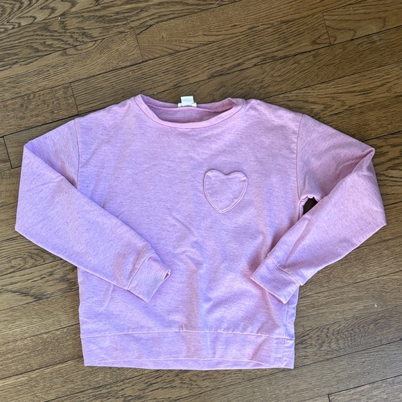 Crewcuts Other - Crewcuts Light Pink Heart Sweatshirt